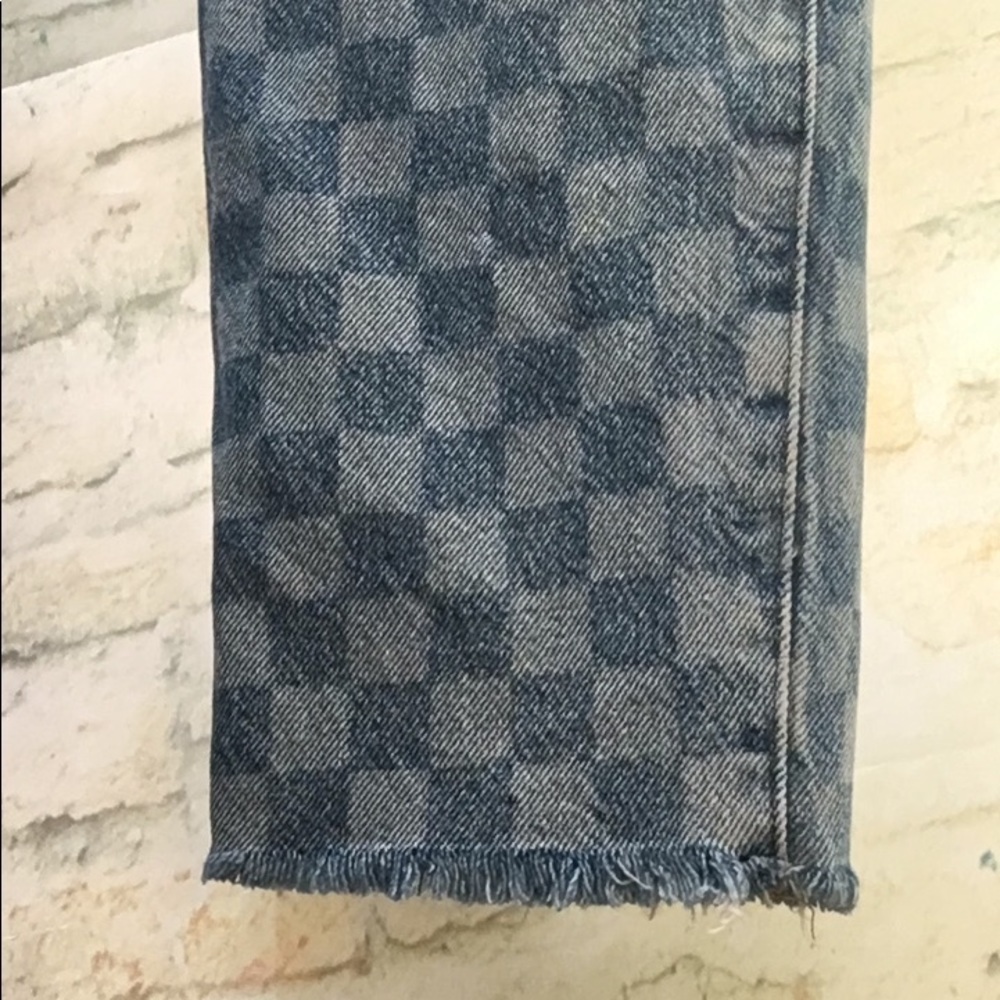 Women’s PacSun Checked Pattern High Rise Denim Jeans - Picture 5 of 12